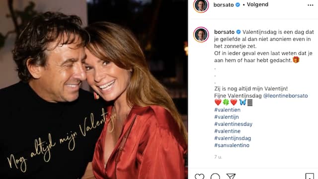 Beeld uit video: Marco Borsato deelt valentijnsboodschap voor Leontine Ruiters