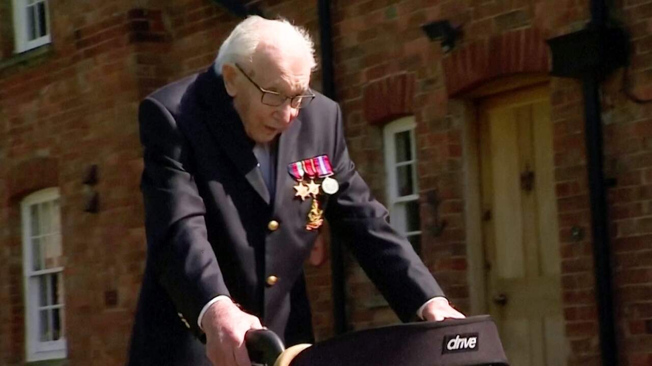 Beeld uit video: 99-jarige veteraan die al miljoenen ophaalde: 'Niet van deze wereld'
