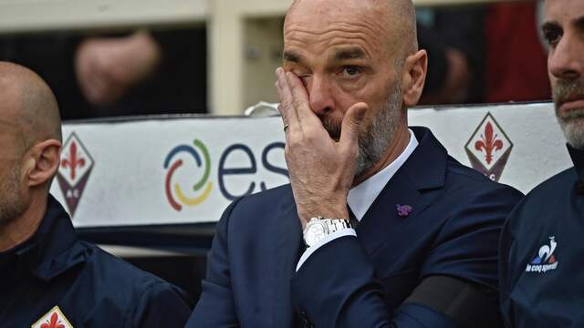 Fiorentina-trainer Stefano Pioli hield het voor de wedstrijd niet droog.