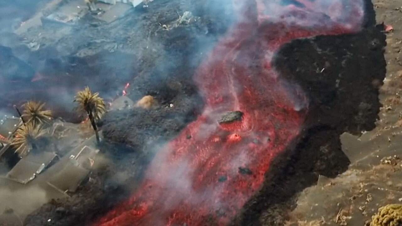Beeld uit video: Ruim een maand na vulkaanuitbarsting: zo staat het ervoor op La Palma