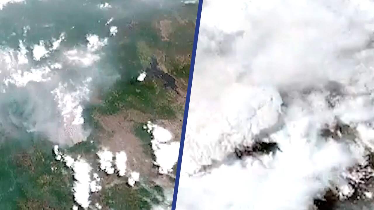 Beeld uit video: Rook grootste bosbrand van het jaar in VS vanuit de ruimte te zien