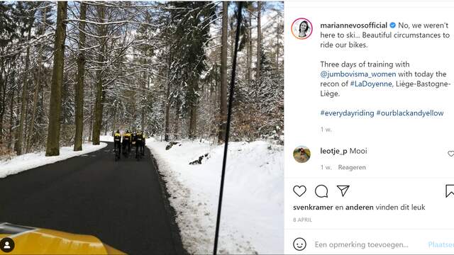Jumbo-Visma verkende vorige week in de besneeuwde Ardennen het parcours van onder meer Luik-Bastenaken-Luik.