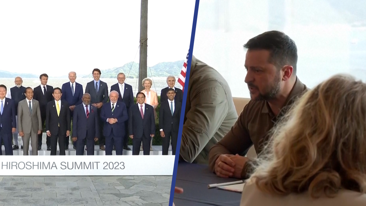 Beeld uit video: Zelensky aangekomen voor G7-top in Hiroshima