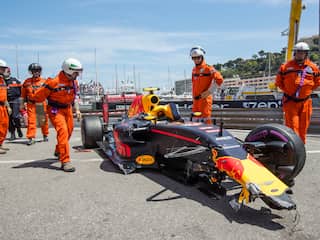 Max Verstappen crasht tijdens kwalificatie GP Monaco