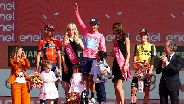 Bekijk het eindklassement van de Giro met Mollema op plek vijf