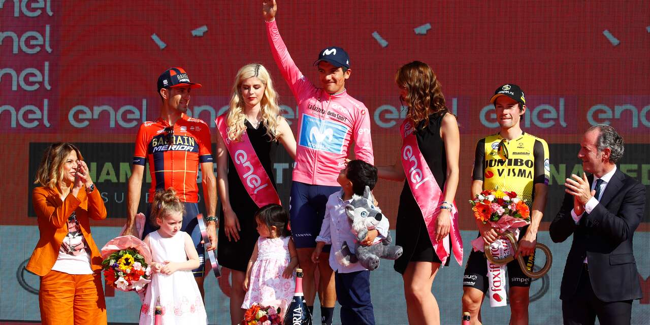 Bekijk het eindklassement van de Giro met Mollema op plek vijf
