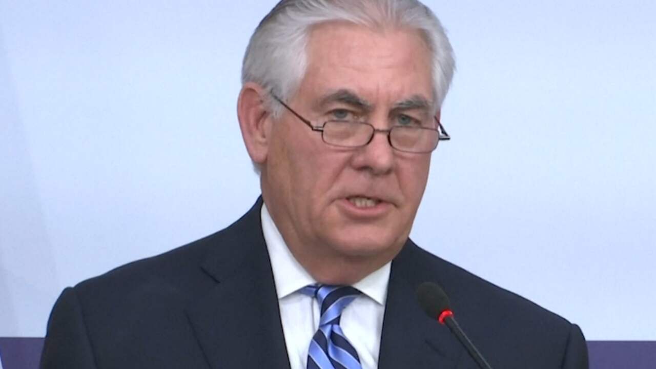 Beeld uit video: Duidelijke taal Amerikaanse Minister Buitenlandse Zaken omtrent Noord-Korea