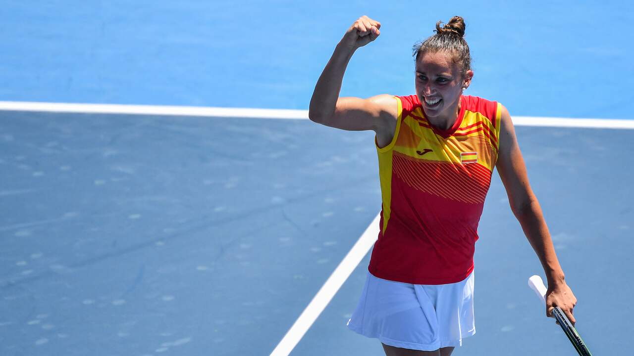 Sara Sorribes Tormo was dolblij met haar zege op Ashleigh Barty.