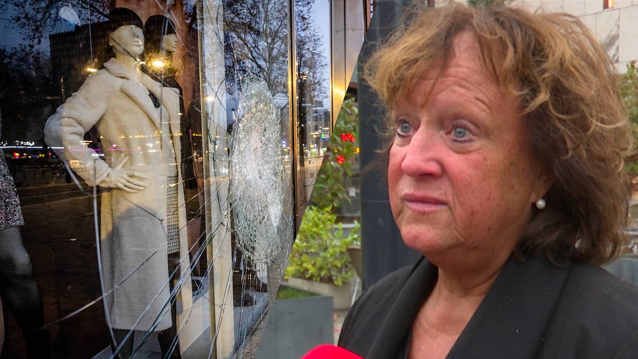 Beeld uit video: Rotterdamse ondernemers maken schade op na rellen