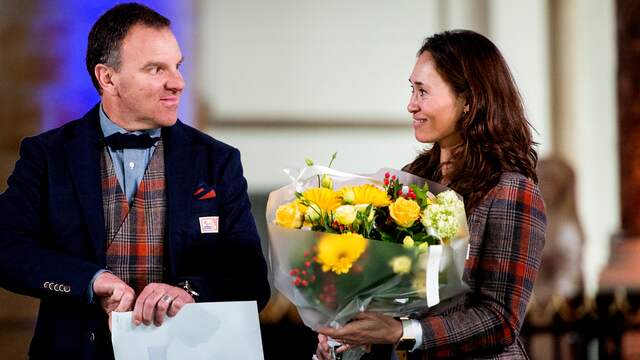 Bibian Mentel in 2014 met haar man Edwin Spee.