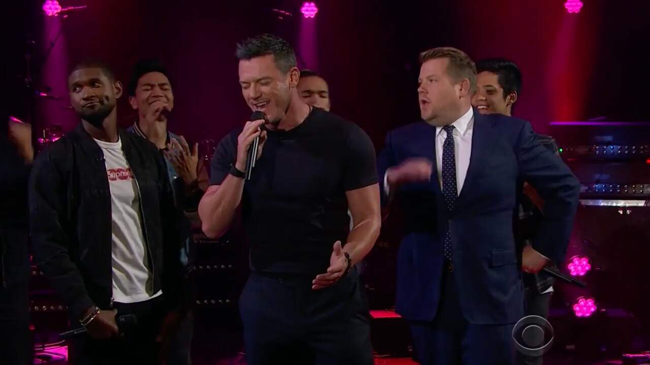 Usher, Luke Evans en James Corden houden meeste sexy zanger wedstrijd