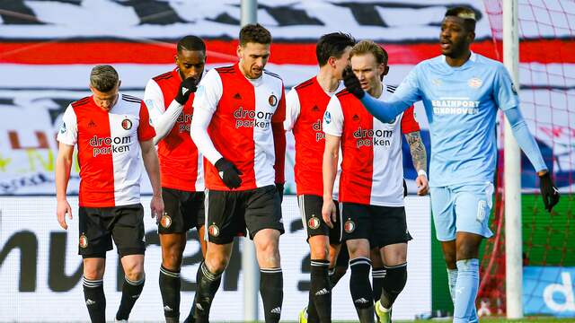 Feyenoord was zondag in de eigen Kuip met 3-1 te sterk voor PSV.
