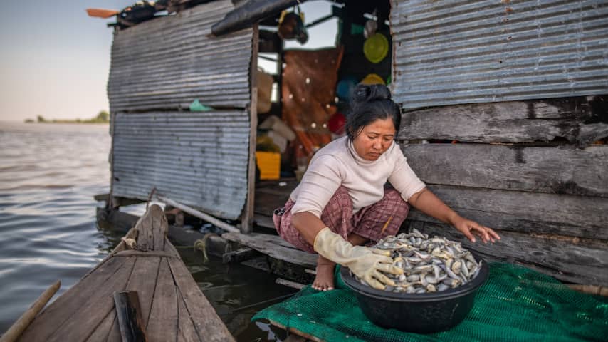 Zo strijden deze Cambodjaanse vissersvrouwen tegen krimpend meer