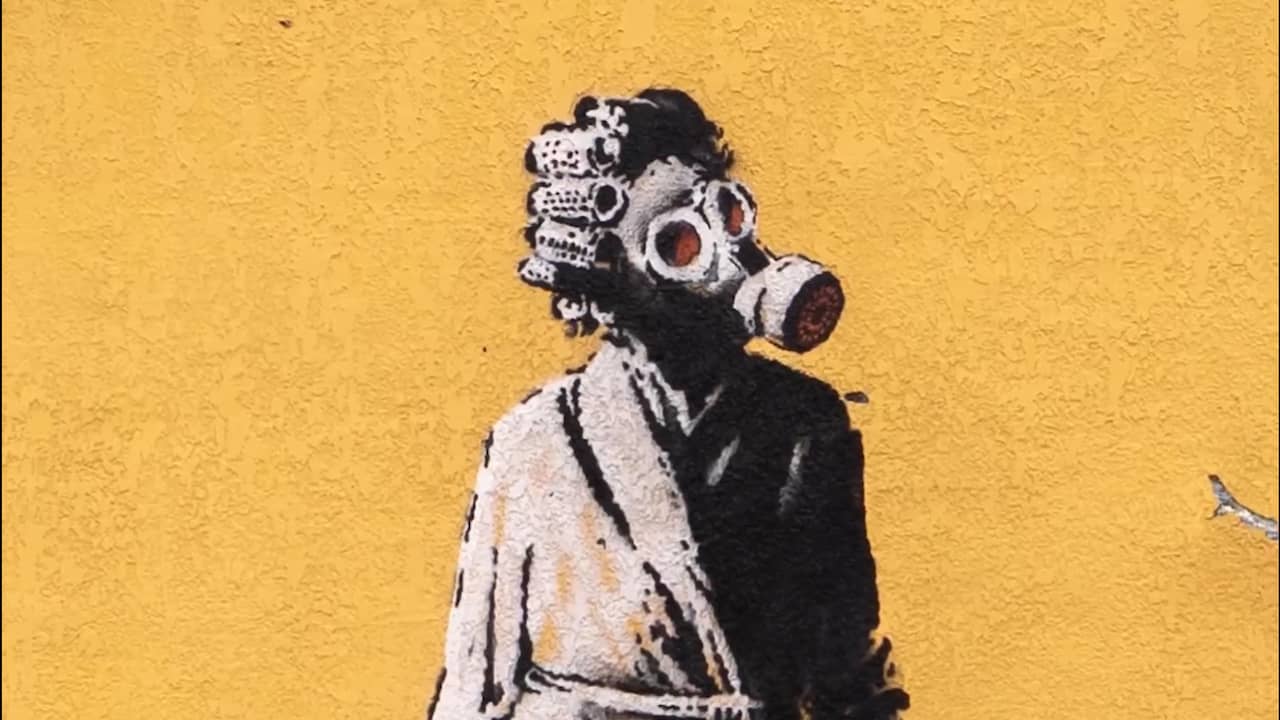 Beeld uit video: Zo ging Banksy te werk in Oekraïne
