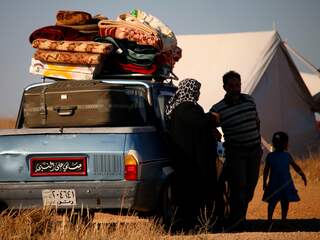 Gevluchte Syriërs verlaten grenszone met Jordanië