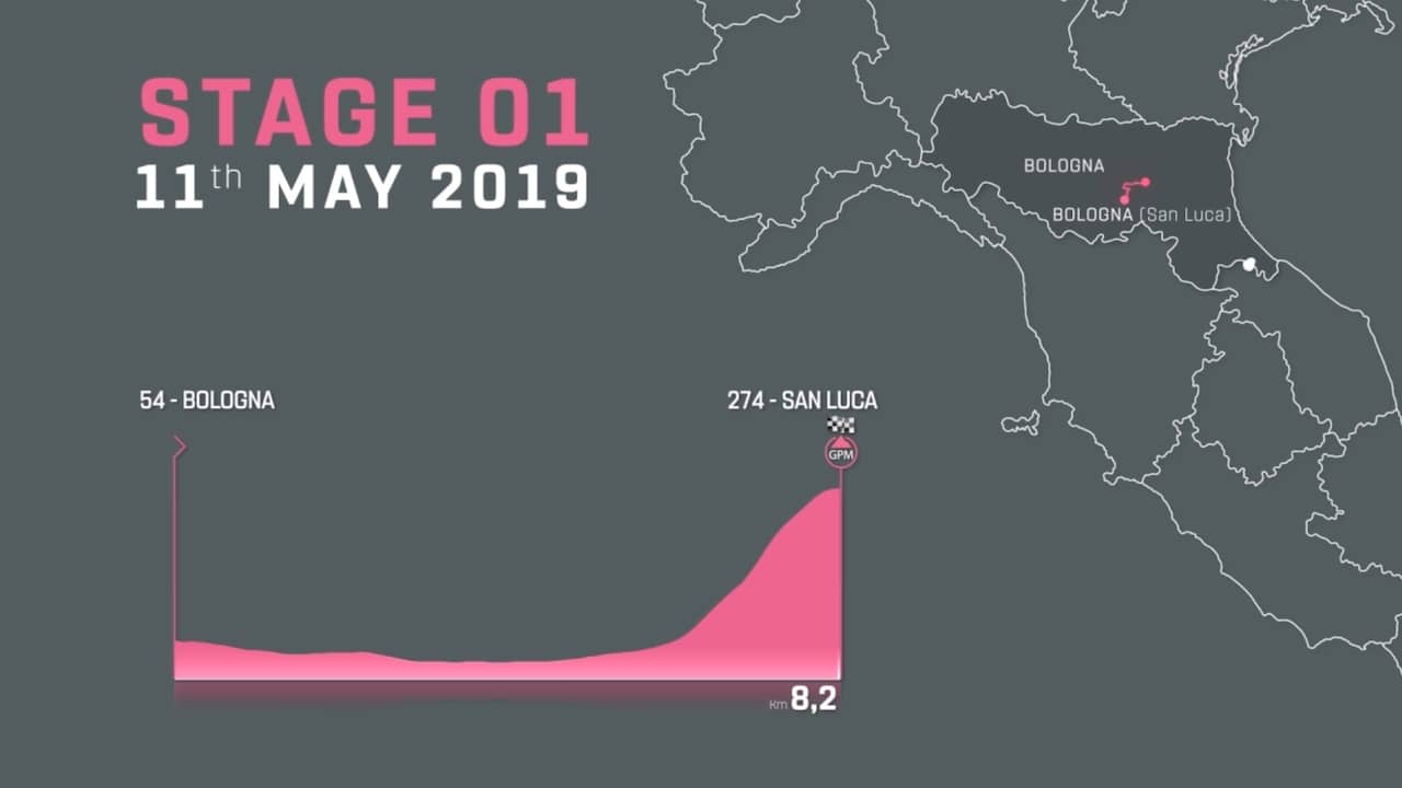 Beeld uit video: Dit zijn de etappes van de Giro d'Italia in 2019