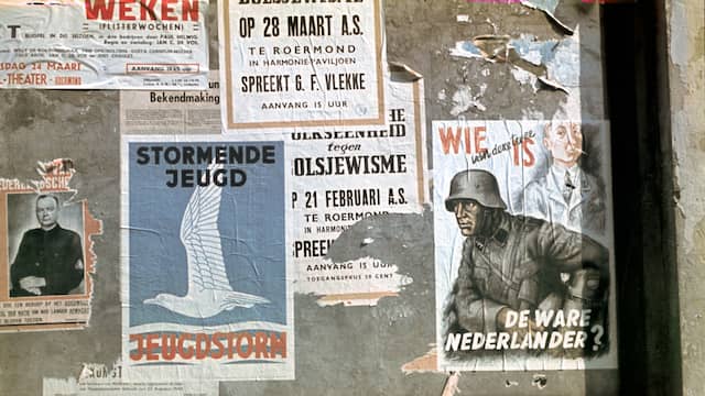1943: Aanplakbiljetten van de NSB.