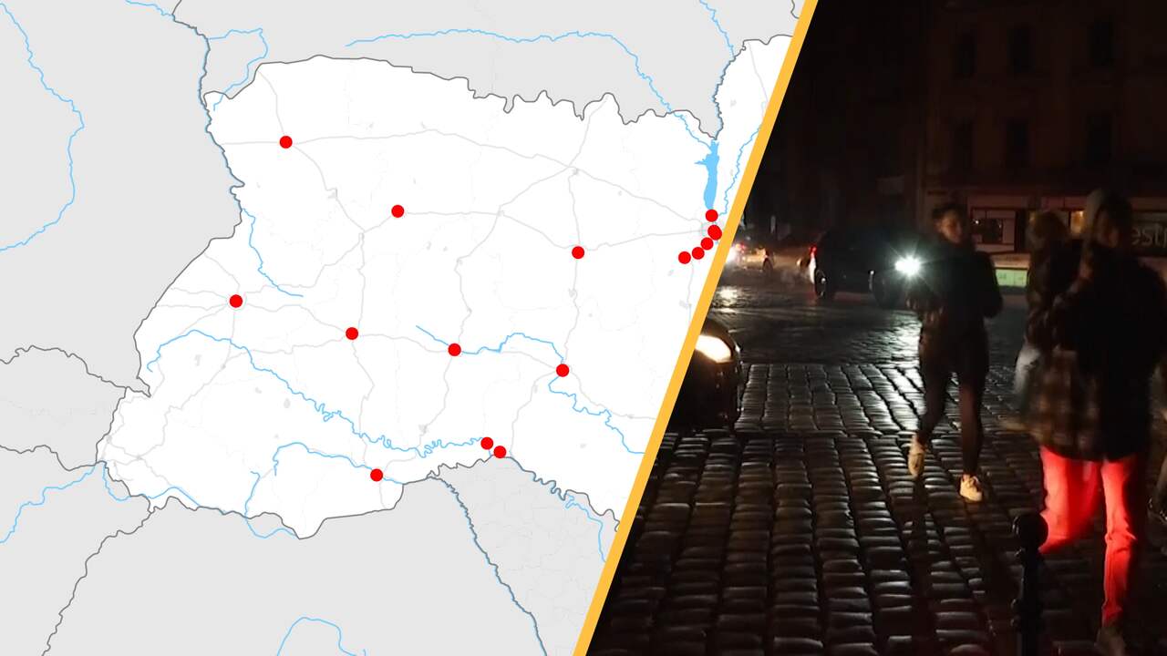 Beeld uit video: Geen stroom en huizen in puin: de raketaanvallen in Oekraïne in kaart
