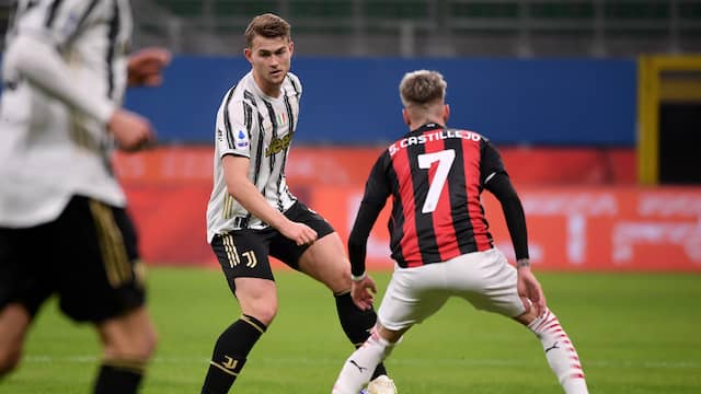 Matthijs de Ligt deed woensdag nog mee bij Juventus in de gewonnen topper tegen AC Milan.