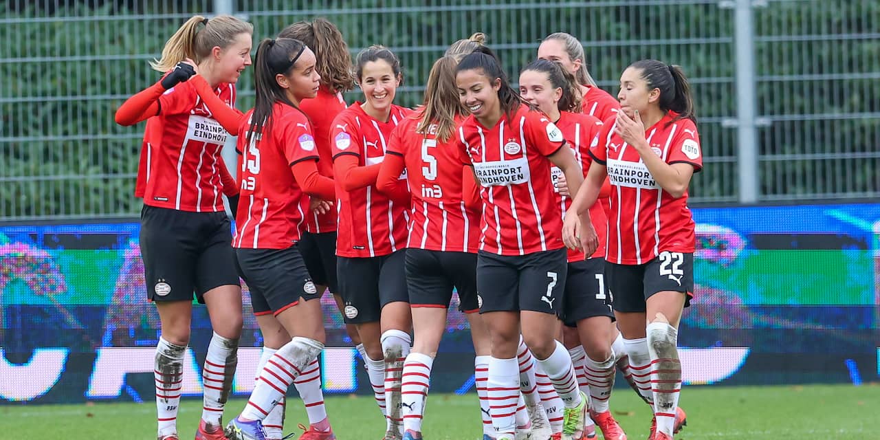 Vrouwen PSV bezorgen Feyenoord nipte nederlaag in Eredivisie-topper