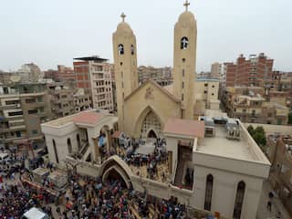 Kerk waar aanslag werd gepleegd in Egyptische Tanta