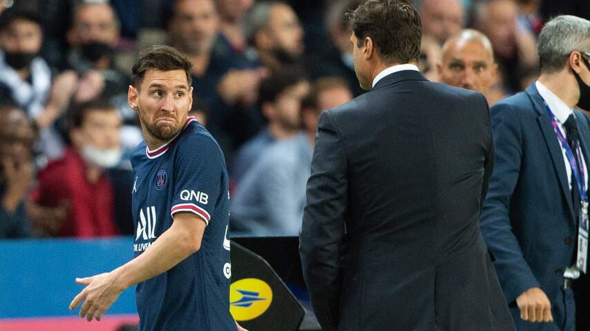 PSG-coach Pochettino na wissel balende Messi: 'Hebben selectie van 35 man'
