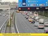 File op A10 richting Watergraafsmeer opgelost na ongeluk met vier auto's