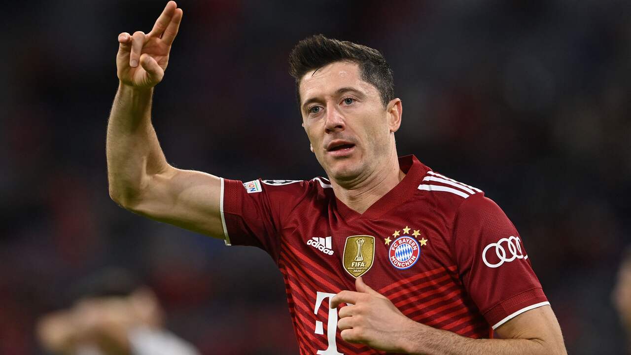 Robert Lewandowski was tegen Dynamo Kiev goed voor twee treffers.