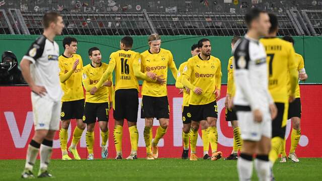 Erling Haaland schoot Dortmund een ronde verder.