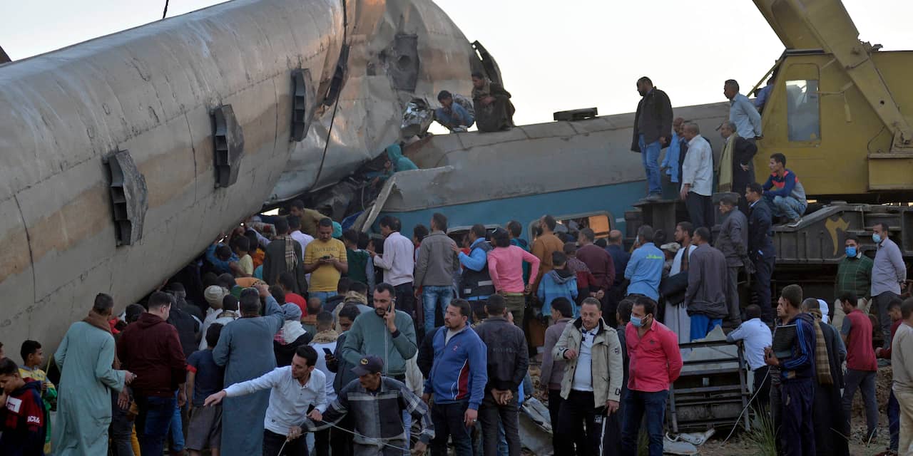 Dodental treinongeluk Egypte naar beneden bijgesteld van 32 naar 19