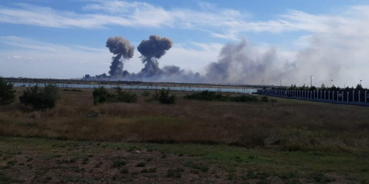 Wie of wat zorgde voor explosies bij luchtmachtbasis op de Krim?