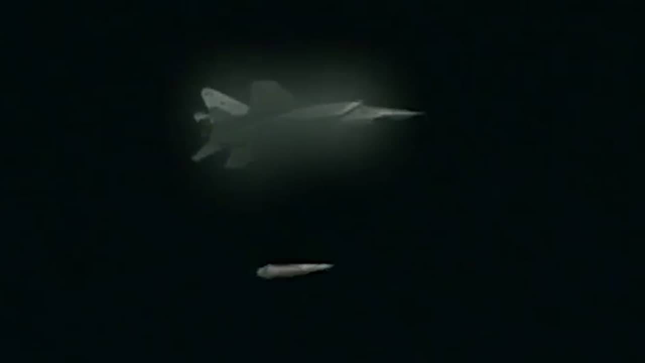 Beeld uit video: Rusland toont beelden van test met hypersonische raket