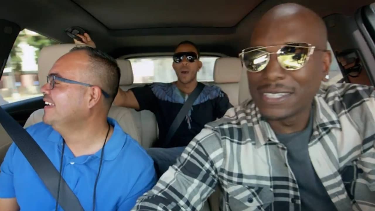 Fast and Furious-acteurs Tyrese Gibson en Ludacris doen rijtest
