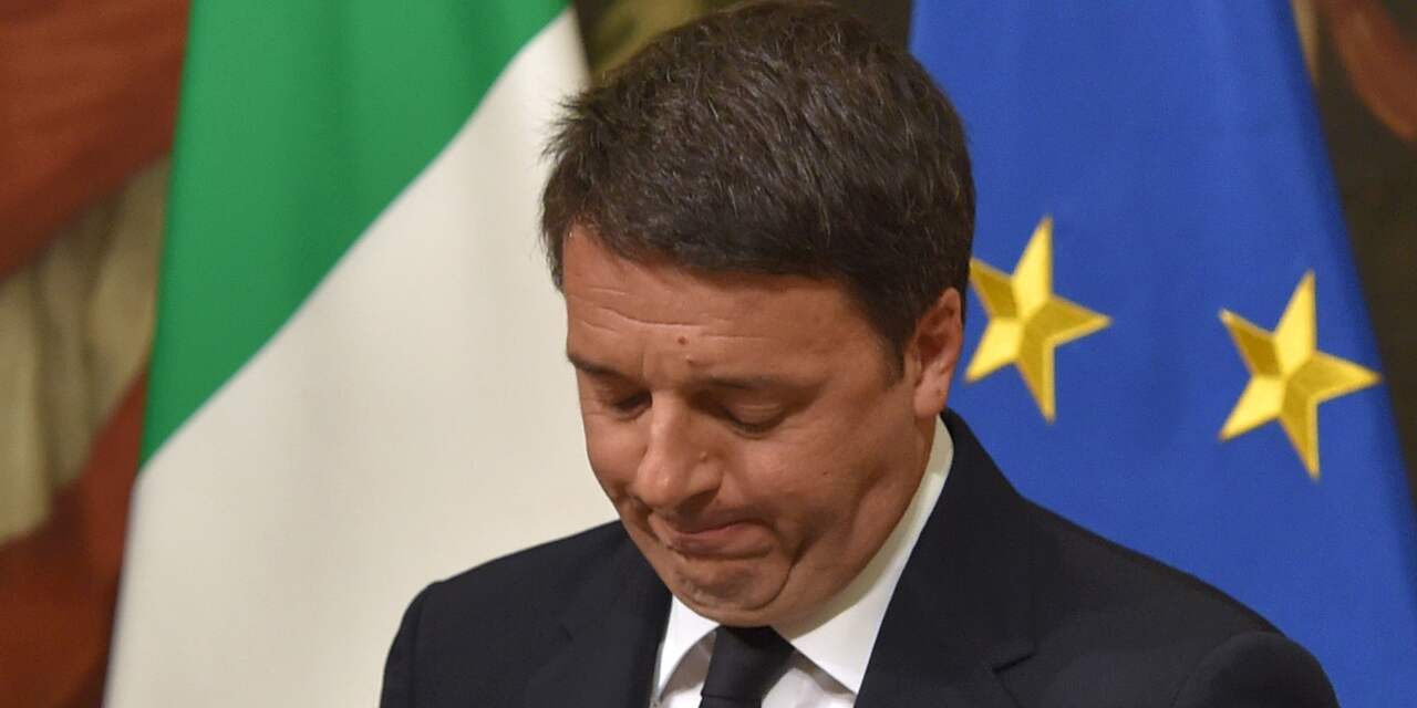 Italiaanse premier Renzi kondigt aftreden aan na verlies referendum