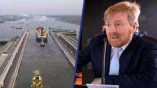 Koning opent 's werelds grootste zeesluis in IJmuiden