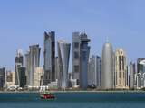 De skyline van Doha, de hoofdstad van Qatar.