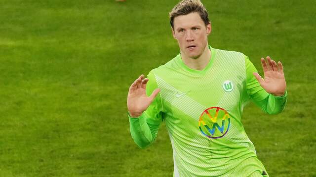 Wout Weghorst was met een doelpunt en twee assists weer belangrijk voor VfL Wolfsburg.