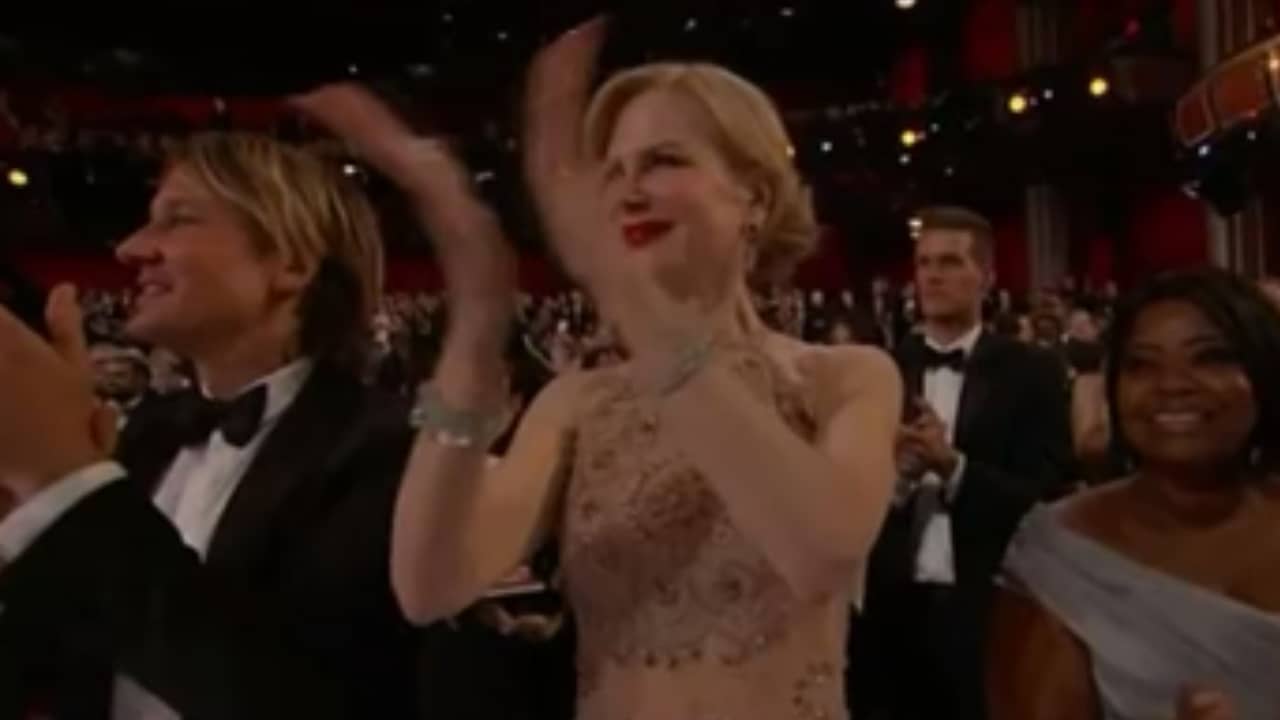 Ophef over apart applaus Nicole Kidman bij Oscars