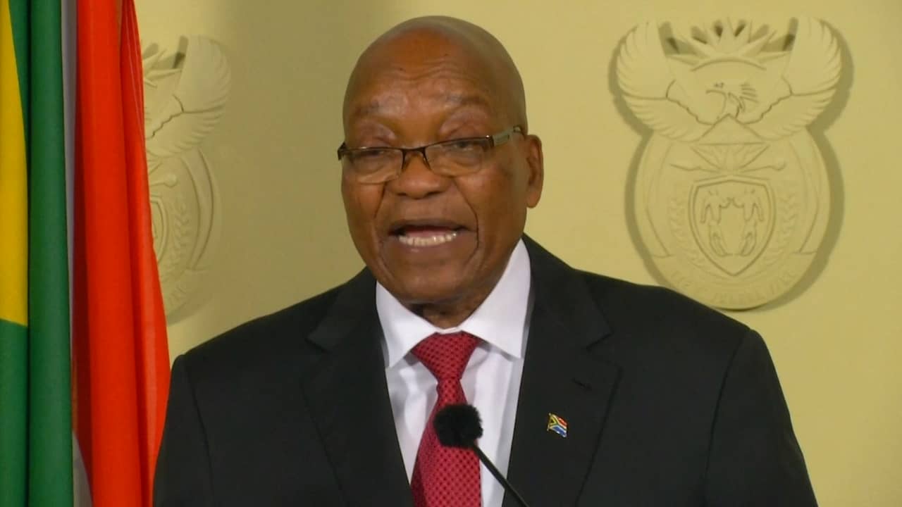 Beeld uit video: Jacob Zuma stapt op als president Zuid-Afrika