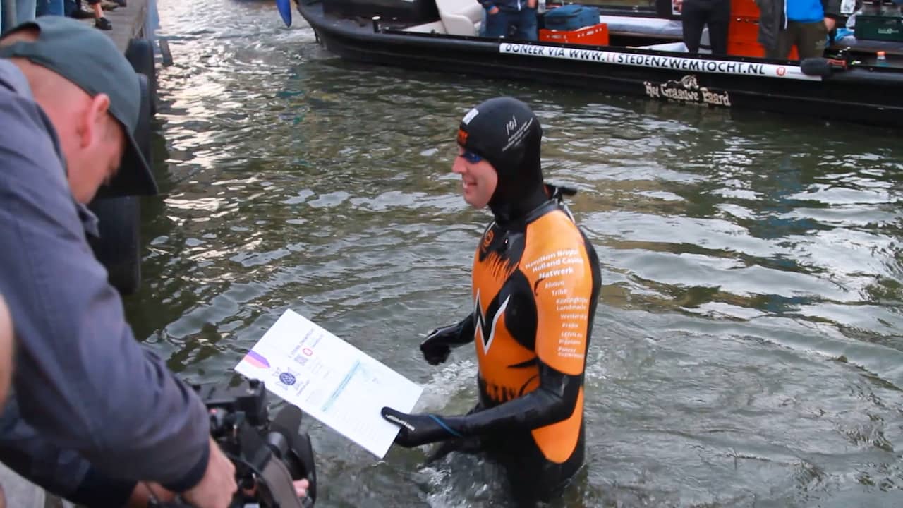 Beeld uit video: Zwemtocht dag 2: 100 kilometergrens gepasseerd