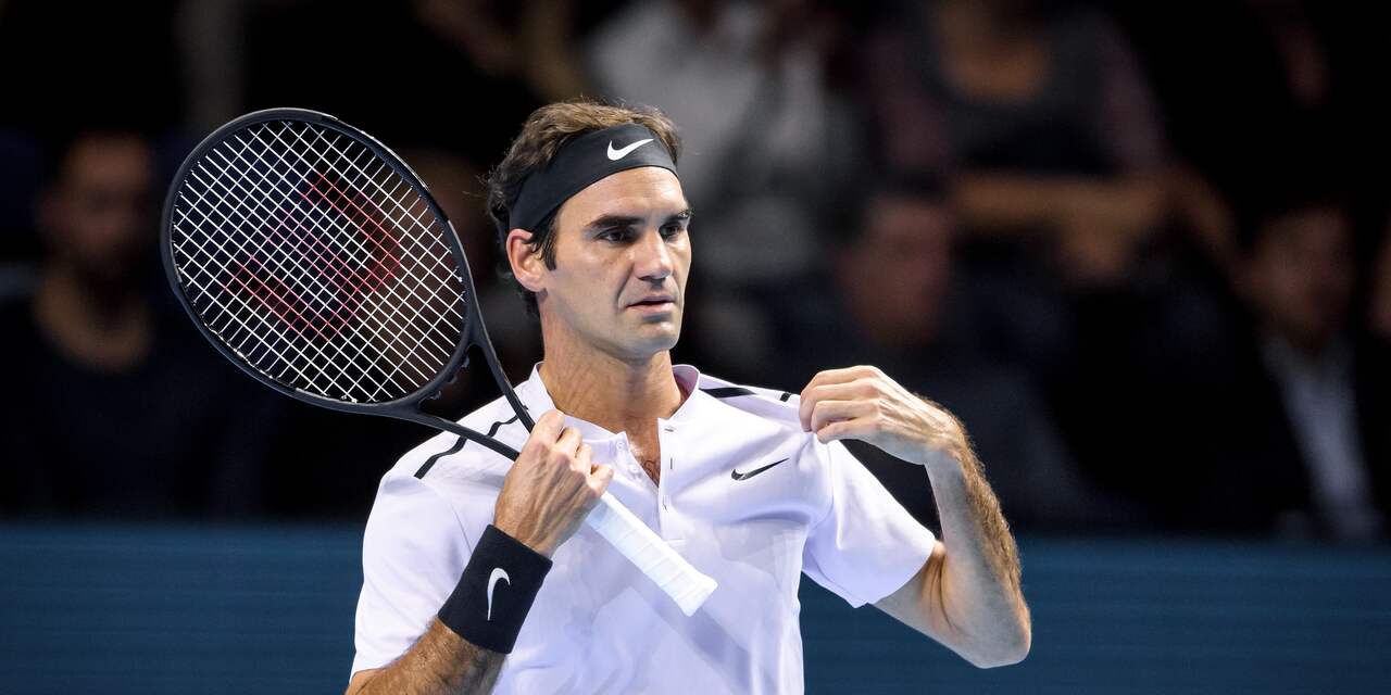 Federer zonder setverlies naar kwartfinale in Basel