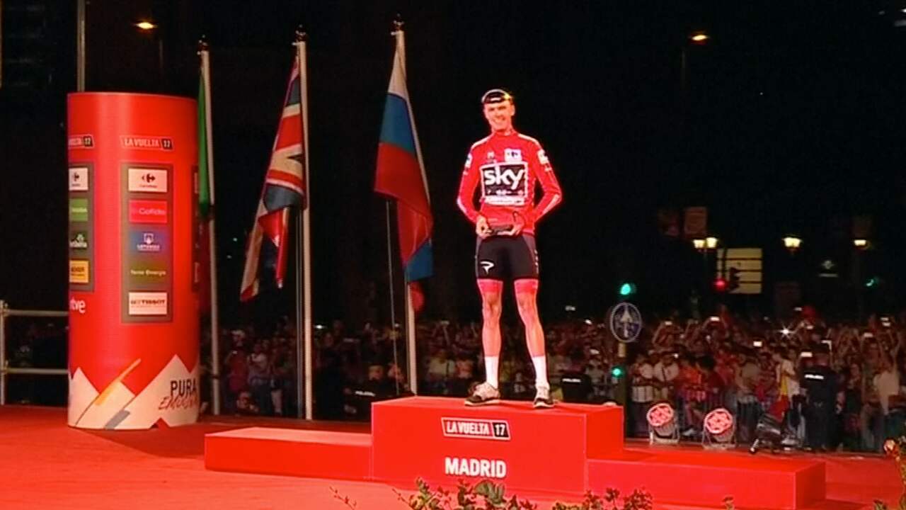 Beeld uit video: Chris Froome wint Vuelta a España