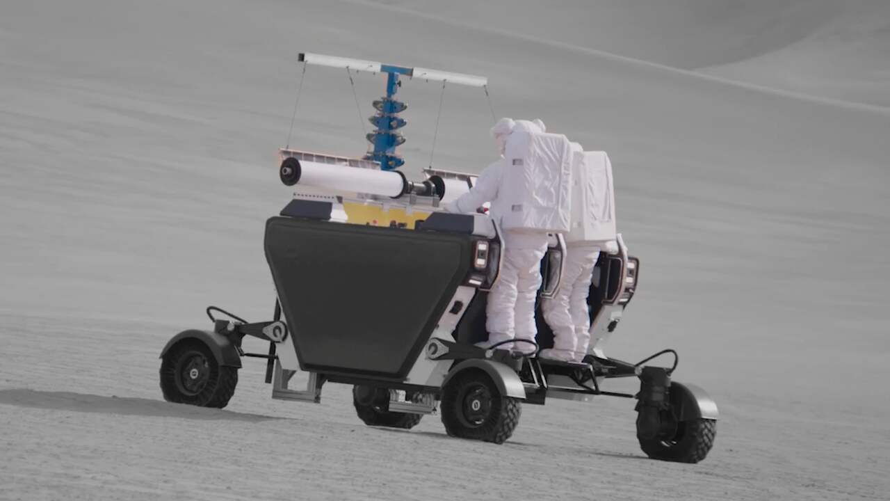 Beeld uit video: Ruimtevaartbedrijf test buggy voor op de maan en Mars