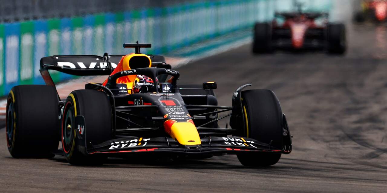 Leclerc weer vlakbij leider verstappen na safetycar in miami