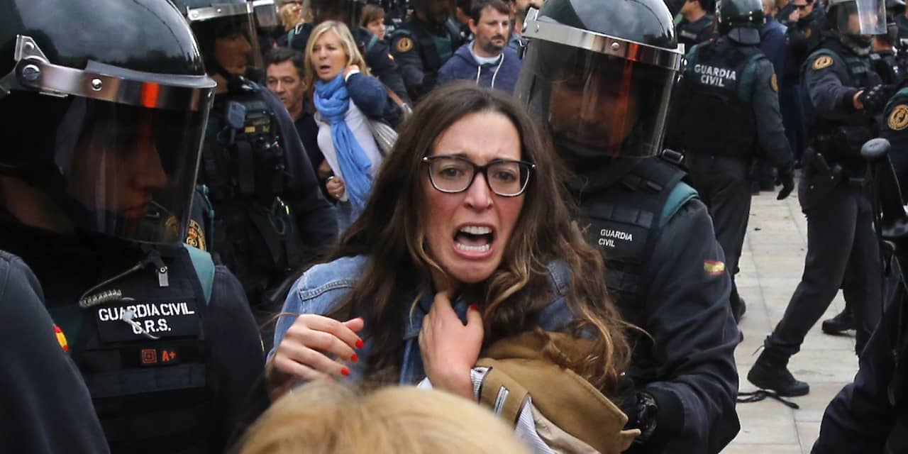 'Honderden gewonden' door geweld op referendumdag Catalonië