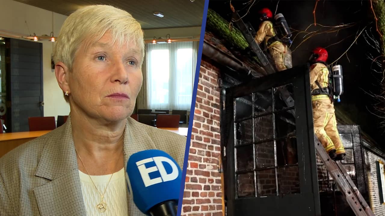 Beeld uit video: Burgemeester Someren noemt brandstichting asielopvang 'terreur'
