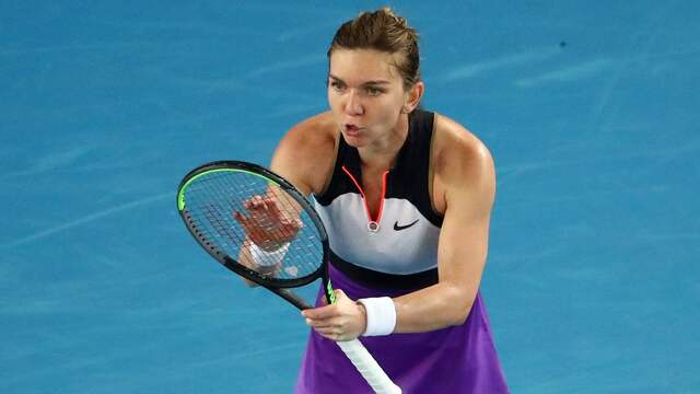 Simona Halep ontsnapte aan uitschakeling op de Australian Open.
