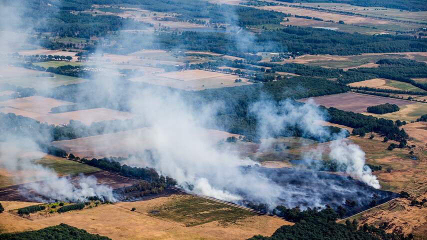 Brandweer voert surveillancevluchten uit boven Veluwe vanwege droogte