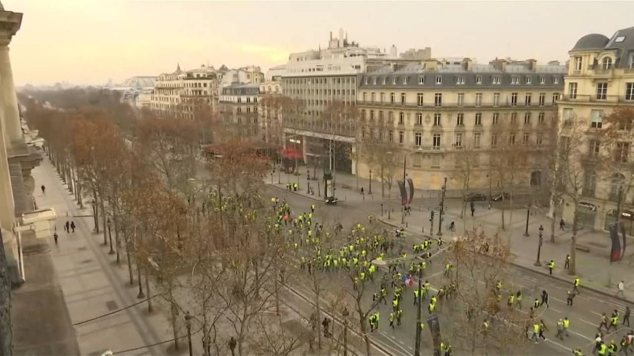 Beeld uit video: Parijs bereidt zich voor op nieuwe protestdag 'Gele Hesjes'
