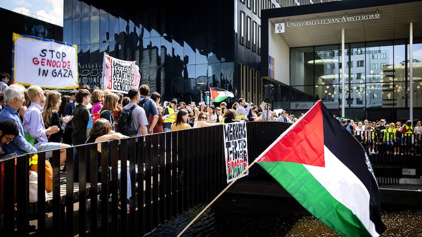 Honderden mensen bij universiteiten voor pro-Palestijnse demonstratie